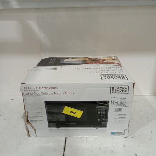 BLACK+DECKER 1.1 CU. FT. MICROWAVE OVEN, 1000W - BLACK (MODEL: EM031M2CE) image 6