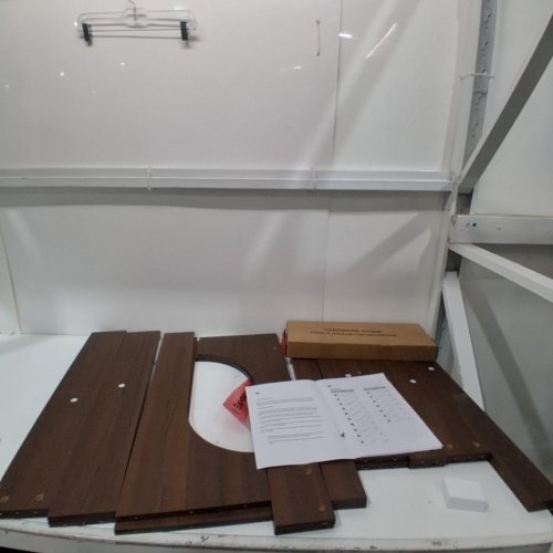 MODERNMATE - 2-IN-1 COMPUTER DESK AND DINING TABLE WITH HIDDEN STORAGE - 55" BLACK /WALNUT BROWN - (MODEL:JF-GNZ-BW-034) (BOX 1/2) image 3