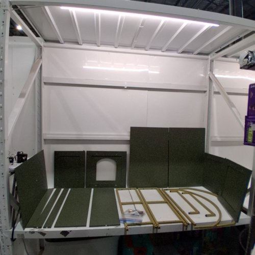 HOMHEDY CAT LITTER BOX ENCLOSURE WITH METAL FRAME - 61" X 27.6" X 18.1" - GREEN AND GOLD (MODEL: CL20L) image 3