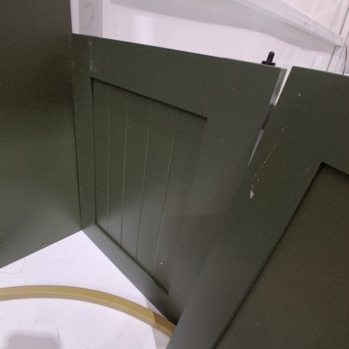 HOMHEDY CAT LITTER BOX ENCLOSURE WITH METAL FRAME - 61" X 27.6" X 18.1" - GREEN AND GOLD (MODEL: CL20L) image 4