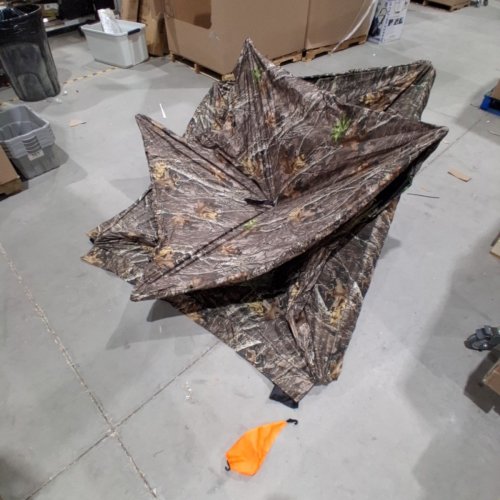 VEVOR HUNTING BLIND 288° SEE THROUGH GROUND BLIND WITH MESH WINDOWS AND CARRYING BAG - 6 TO 7 PEOPLE, 84" X 79" - CAMOUFLAGE (MODEL: ZHS848479-SW) image 2