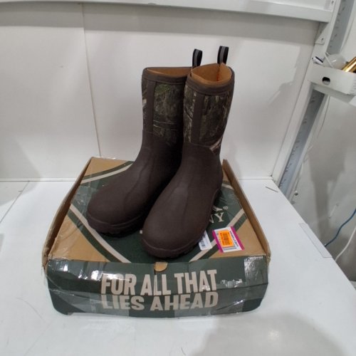 MENS MUCK WETLAND WATERPROOF RUBBER/NEOPRENE BOOT - 13M - BROWN/BLACK - (STYLE: WET998K) image 2