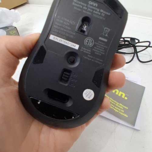 ONN. WIRELESS RECHARGEABLE GAMING MOUSE WITH LIGHTS - 24GHZ - BLACK image 4