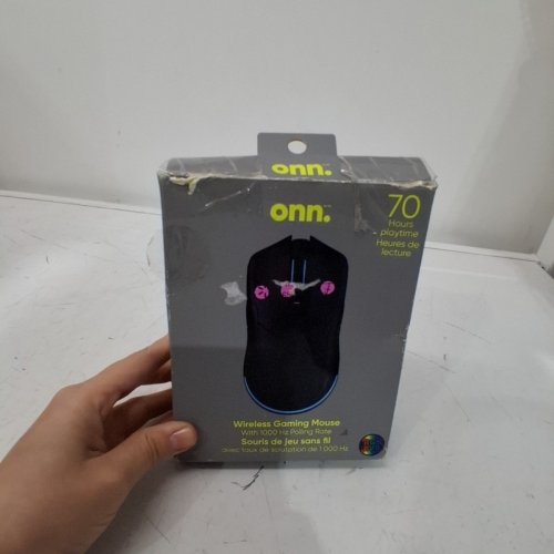 ONN. WIRELESS RECHARGEABLE GAMING MOUSE WITH LIGHTS - 24GHZ - BLACK image 5