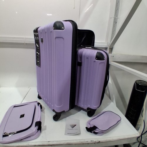 4PC TRAVELERS CLUB MIDTOWN SPINNER LUGGAGE SET WITH CARRY-ON - 26", 20", 15" & 10" - LILAC (MODEL: T-55504-520) image 2