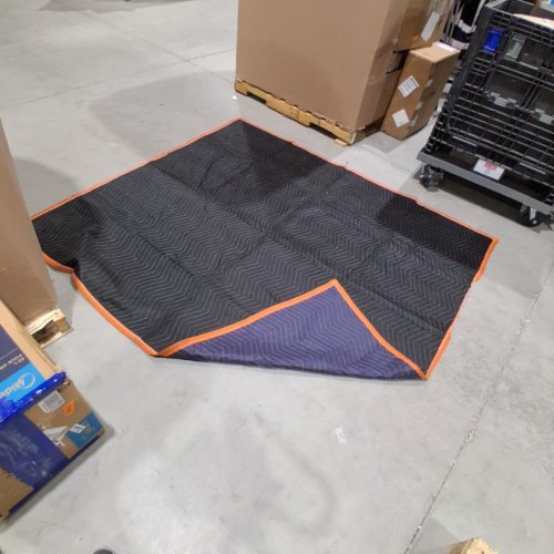 6PK VEVOR REVERSIBLE MOVING BLANKETS - 80" X 72" - NON-WOVEN & RECYCLED COTTON PACKING BLANKET - BLACK/BLUE (MODEL: DCBYT80X72IN5J3EWV0) image 3