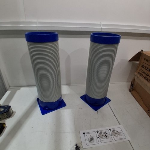 2PK AIRREX COLD AIR NOZZLE KIT - 7" / 175 MM DUCT - BLUE/GRAY image 3