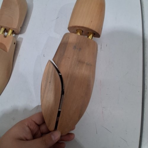 2PC WOODEN SHOE TREES- 41-42 - NATURAL WOOD image 4
