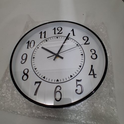 JCBCKJ ROUND WALL CLOCK - 11.5" - BLACK/WHITE image 2