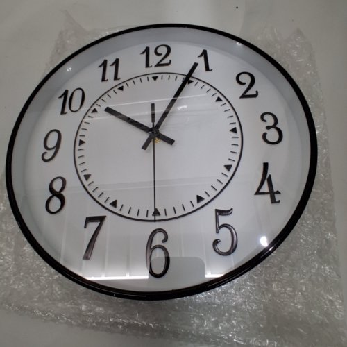 JCBCKJ ROUND WALL CLOCK - 11.5" - BLACK/WHITE image 3