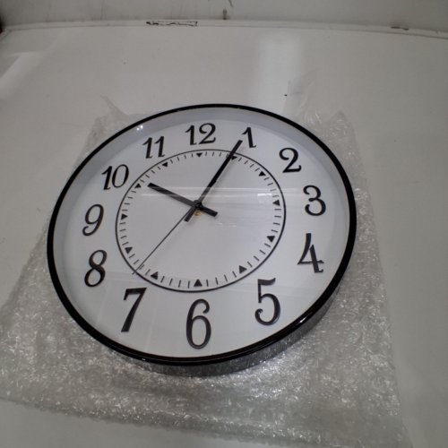 JCBCKJ ROUND WALL CLOCK - 11.5" - BLACK/WHITE image 5