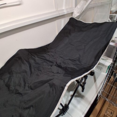 OVERMONT CAMPING COT WITH MATTRESS - 550LBS CAPACITY - BLACK image 3