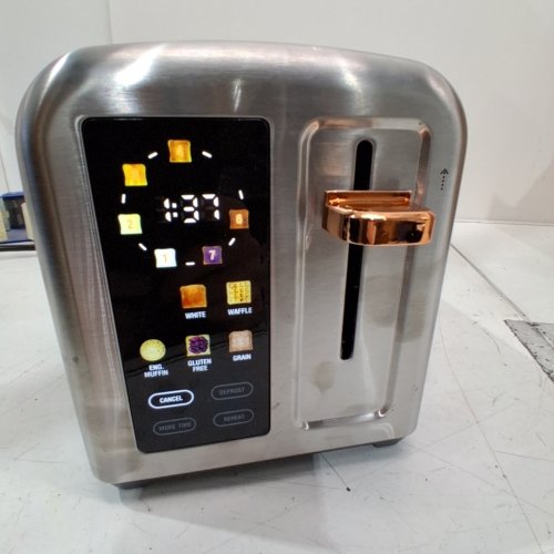 SEEDEEM STAINLESS STEEL 2 SLICE TOASTER WITH 7 SHADE OPTIONS, 1.5" WIDE SLOTS AND LCD DISPLAY SCREEN WITH TOUCH BUTTONS - 1350W - SILVER METALLIC (MODEL: SD30608D) image 2
