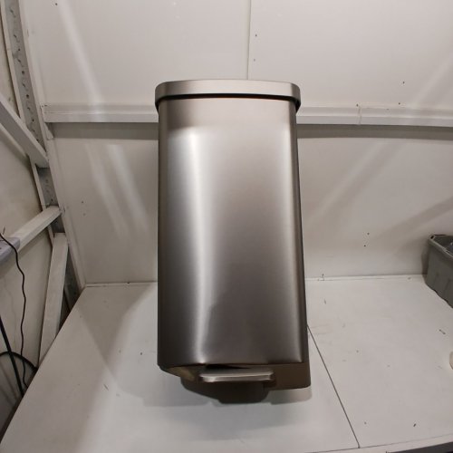 EKO HUDSON STEP TRASH CAN WITH REAR TRASH BAG STORAGE COMPARTMENT - 75L - MATTE STAINLESS GUNMETAL image 2