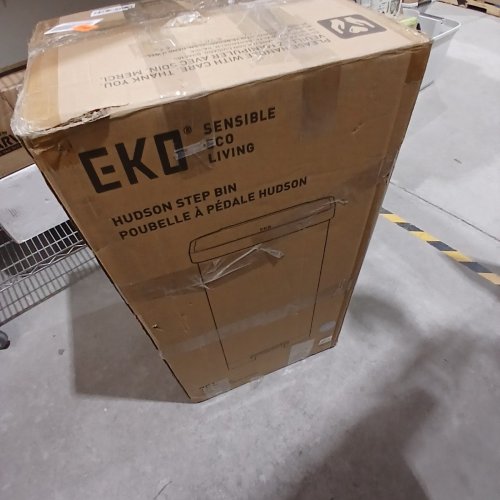 EKO HUDSON STEP TRASH CAN WITH REAR TRASH BAG STORAGE COMPARTMENT - 75L - MATTE STAINLESS GUNMETAL image 5
