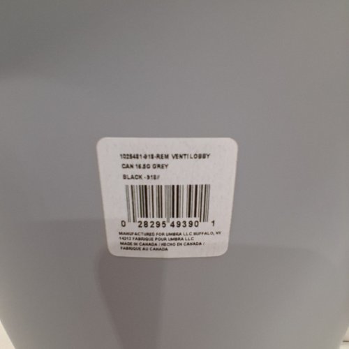 UMBRA VENTI LOBBY TRASH CAN - LARGE (16.5 GAL/62 L) - GREY image 4