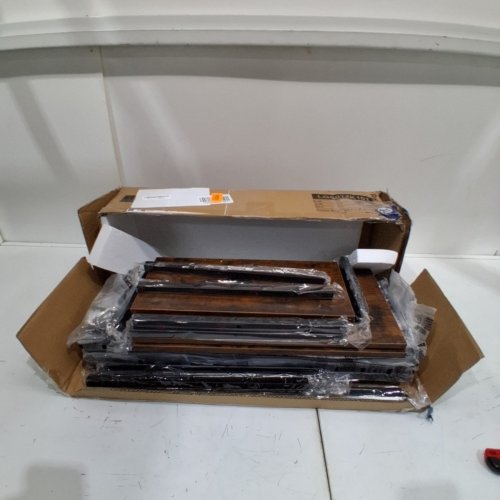 2PK SONGMICS BELLAH COLLECTION SIDE TABLES WITH LED LIGTHS AND CHARGERING STATIONS - BROWN (MODEL: LGS012K101) image 2