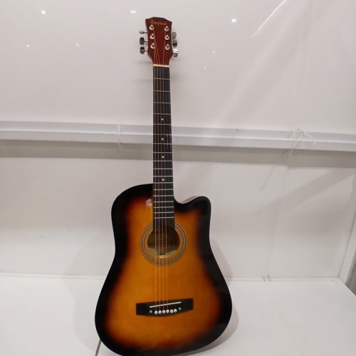 ROSEFINCH 38"' ACOUSTIC GUITAR STARTER BUNDLE KIT - RIGHT-HANDED - 3/4 - BLACK / ORANGE - (MODEL: AGT16) image 2