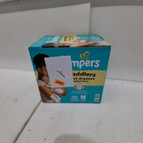 136PK PAMPERS SWADDLERS DISPOSABLE BABY DIAPERS - NEWBORN SIZE image 2