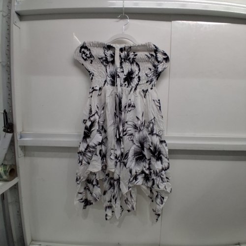 WOMEN'S JOPARI STRAPLESS FLORAL ROMPER - WHITE/BLACK image 2