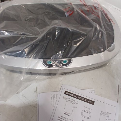 OVAL AUTOMATIC TOUCH FREE TRASH CAN - 13GAL - STAINLESS STEEL (MODEL: TC-1350R-SS) image 4