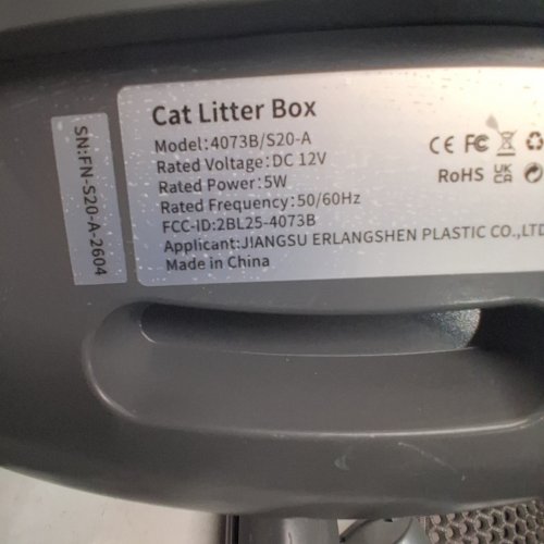 FEELNEEDY AUTOMATIC SELF-CLEANING LITTER BOX WITH APP CONTROL & SAFETY SENSORS - 65L - GREY (MODEL: 4073B/S20-A) image 8