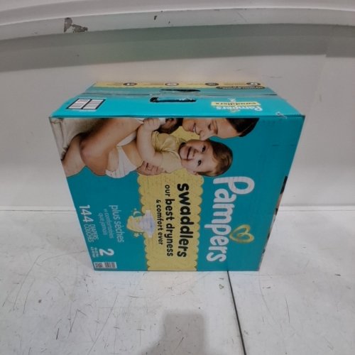 144PK PAMPERS SWADDLERS DISPOSABLE BABY DIAPERS - SIZE 2 (10-22LBS) image 3