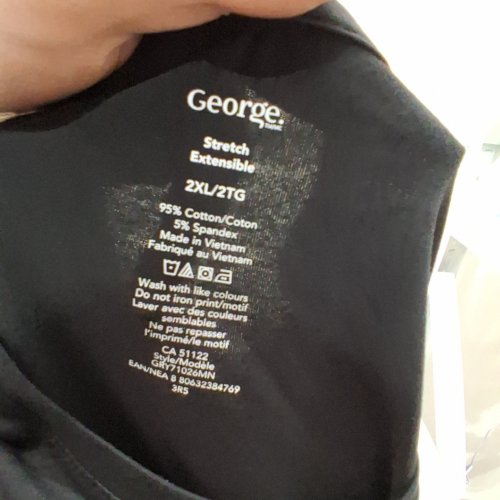 MEN'S GEORGE STRETCH T-SHIRT - 2XL - BLACK (STYLE: GR7/1026M) image 3