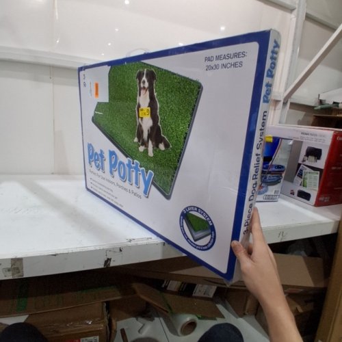 3PC PET POTTY DOG RELIEF SYSTEM - 20" X 30" - GREEN/BLACK image 3