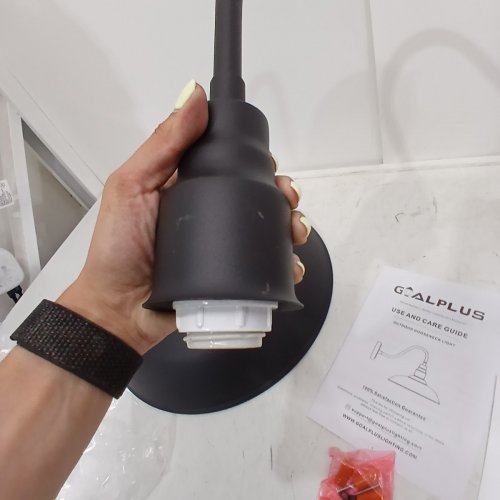 GOALPLUS OUTDOOR GOOSENECK LIGHT FIXTURE - 14" X 20" - BLACK (MODEL: LM2202) image 3