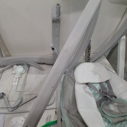 INGENUITY 3-IN-1 KEEP COZY GROW WITH ME VIBRATING BABY BOUNCER, ROCKER & CHAIR - 40LBS CAPACITY - WEAVER THEME GREY/WHITE/GREEN (MODEL: ‎12428) image 4