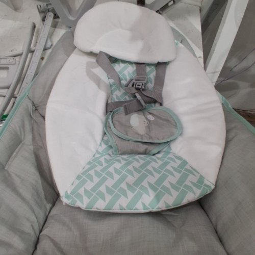 INGENUITY 3-IN-1 KEEP COZY GROW WITH ME VIBRATING BABY BOUNCER, ROCKER & CHAIR - 40LBS CAPACITY - WEAVER THEME GREY/WHITE/GREEN (MODEL: ‎12428) image 6