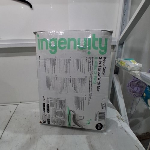 INGENUITY 3-IN-1 KEEP COZY GROW WITH ME VIBRATING BABY BOUNCER, ROCKER & CHAIR - 40LBS CAPACITY - WEAVER THEME GREY/WHITE/GREEN (MODEL: ‎12428) image 7