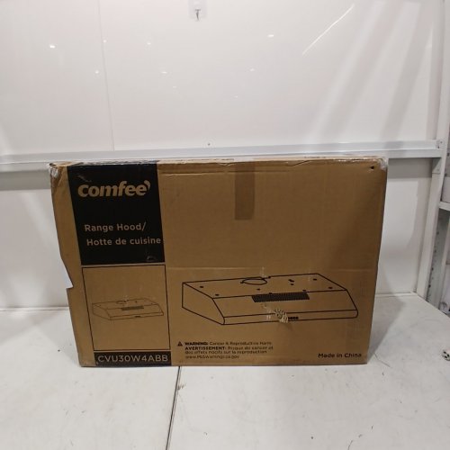 COMFEE' UNDER CABINET DUCTED/DUCTLESS CONVERTIBLE SLIM VENT RANGE HOOD, WITH 3 SPEED EXHAUST FAN AND 2 LED LIGHTS-30" -BLACK-(MODEL:CVU30W4ABB) image 8