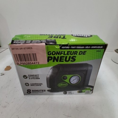 SLIME PORTABLE LIGHTWEIGHT STANDARD TIRE INFLATOR - 850 CUBIC-INCH PER MINUTE - BLACK (MODEL: 42004) image 5