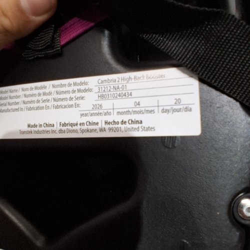DIONO CAMBRIA 2 XL DUAL LATCH CONNECTORS 2-IN-1 BELT POSITIONING BOOSTER SEAT HIGH BACK & BACKLESS BOOSTER - PINK (MODEL:31212-NA-01) image 2