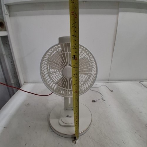 RECHARGEABLE FOLDABLE TABLE FAN WITH LED - 7" - WHITE image 4