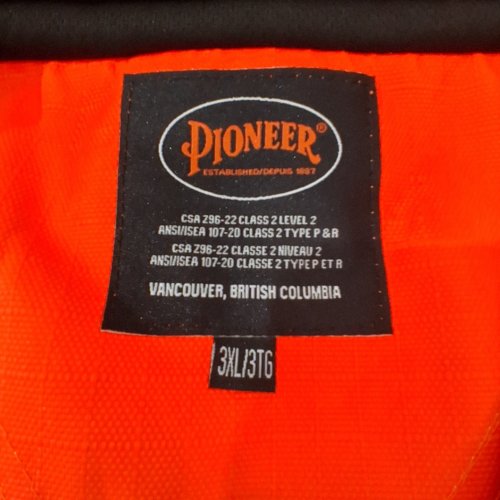 PIONEER HIGH VISIBILITY 1200D SURVEYOR'S VEST - 3XL - ORANGE (MODEL: 6676 / V1011150) image 3