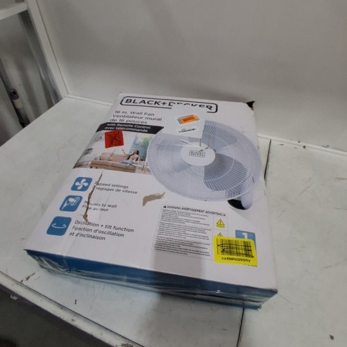 BLACK+DECKER WALL MOUNT FAN WITH REMOTE CONTROL - 16" - WHITE (MODEL: BFWL16R) image 5