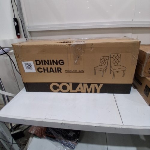 2PK COLAMY TUFTED UPHOLSTERED DINING CHAIR - 39" X 18" X 27" - BEIGE (MODEL: B242) image 5