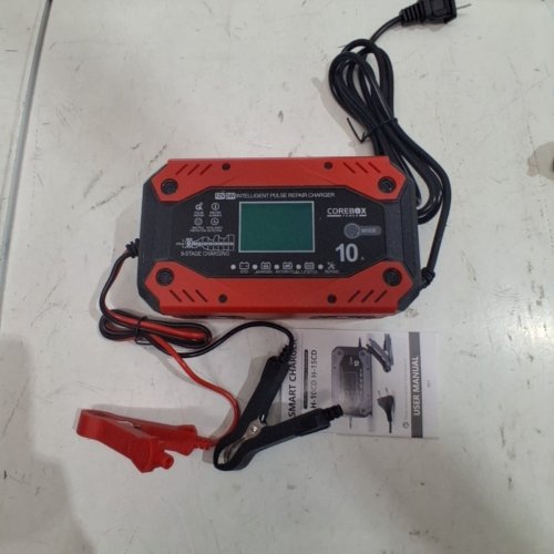 COREBOX SMART BATTERY CHARGER AND MAINTAINER - 12 V 10A; 24 V 5A - RED AND BLACK (MODEL: H-10CD) image 3