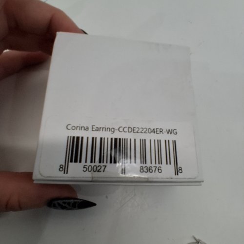 WOMENS CATE & CHLOE DOUBLE HOOP CORINA EARRINGS - SILVER TONE (STYLE: CCDE22204ER-WG) image 2