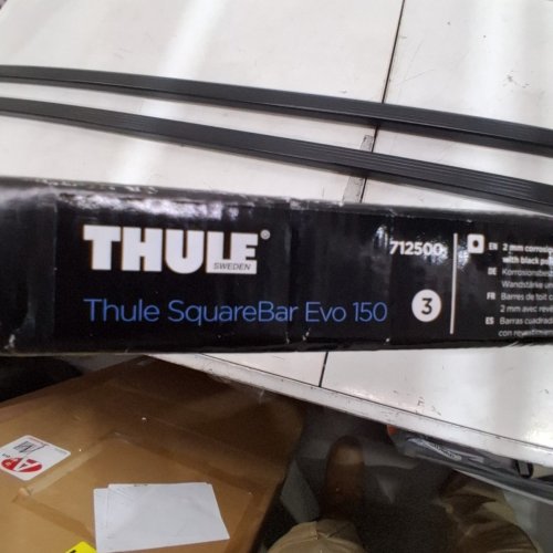 2PK THULE SQUAREBAR STEEL LOAD ROOF RACK BARS - FITS THULE EVO ROOF RACK SYSTEM - 60" - BLACK (MODEL: 712500) image 4