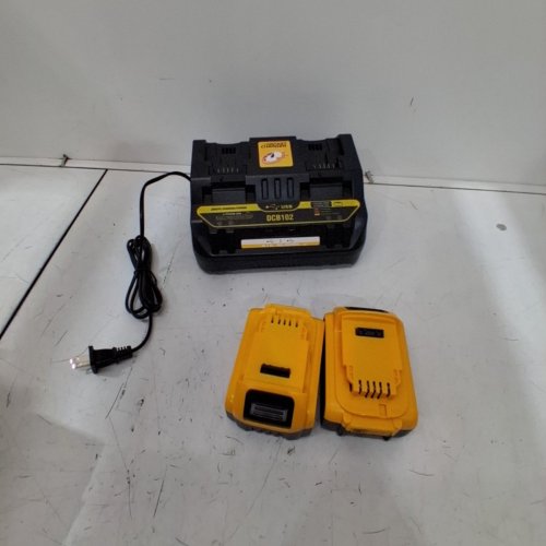 LITHIUM-ION BATTERY CHARGER WITH TWO BATTERIES - 20 V; 6000 MAH; 120WH - YELLOW AND BLACK (MODEL: DCB102) image 2