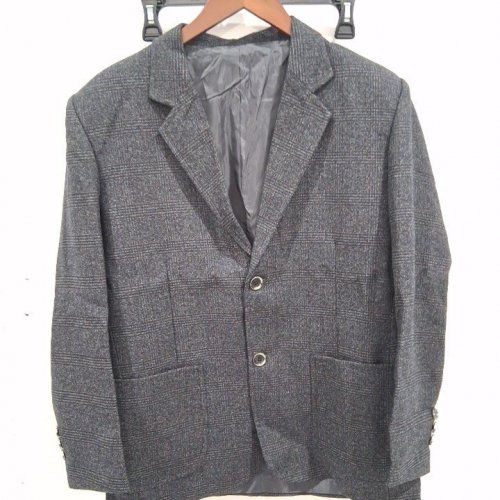 MEN'S PLAID BLAZER JACKET - MEDIUM - GREY image 2