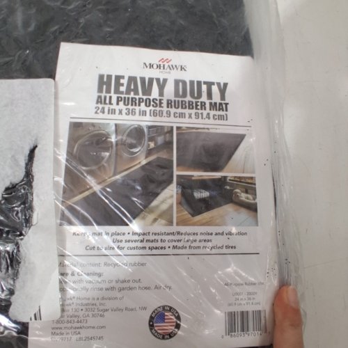 MOHAWK HEAVY DUTY ALL PURPOSE RUBBER MAT - 24" X 36" - BLACK - (MODEL: U0001-20009) image 4