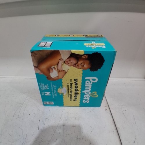 136PK PAMPERS SWADDLERS DIAPERS - NEWBORN SIZE image 2