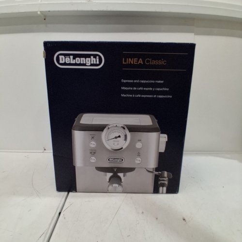 DELONGHI LINEA CLASSIC ESPRESSO MACHINE WITH MILK FROTHER - SILVER (MODEL: ‎EM450M) image 8