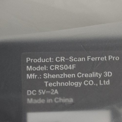 CREALITY CR-SCAN FERRET PRO WIRELESS HANDHELD 3D SCANNER - ANTI-SHAKE TRACKING, 0.1 MM ACCURACY - BLACK (MODEL: CRS04F) image 4
