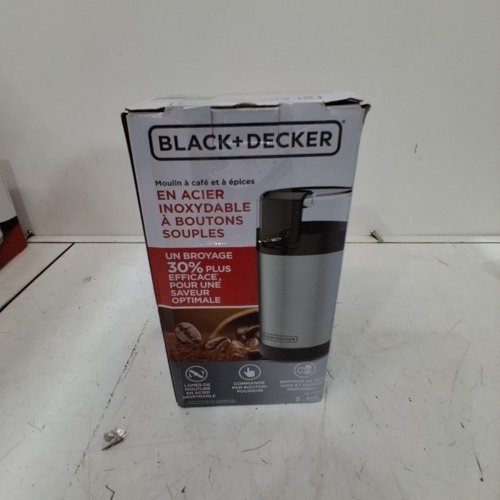 BLACK + DECKER EASY TOUCH COFFEE AND SPICE GRINDER 2/3 CUP CAP - 150W - STAINLESS STEEL/BLACK (MODEL: CBG110SC) image 5
